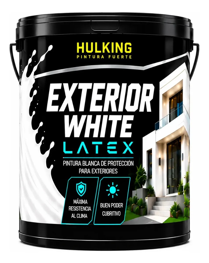 Pintura Exterior Acrílica HULKING Exterior White Latex